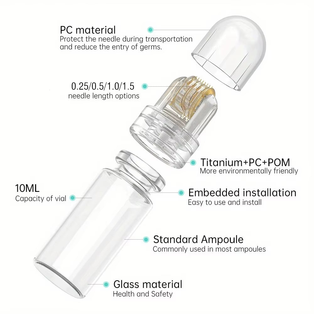 Water Soluble Titanium 64Needles Roller without Liquid Skin Care Tool for Face, Hair