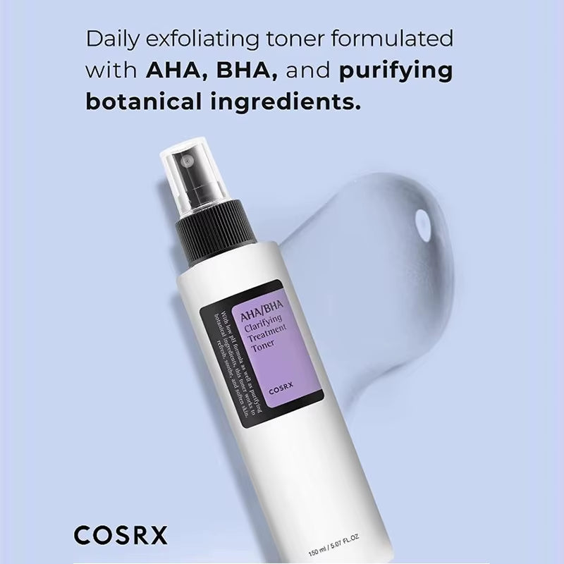 COSRX AHA/BHA Clarifying Treatment Toner 150Ml Exfoliating Facial Serum Moisturizing Smooth Korean Cosmetics
