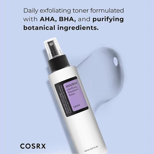 COSRX AHA/BHA Clarifying Treatment Toner 150Ml Exfoliating Facial Serum Moisturizing Smooth Korean Cosmetics