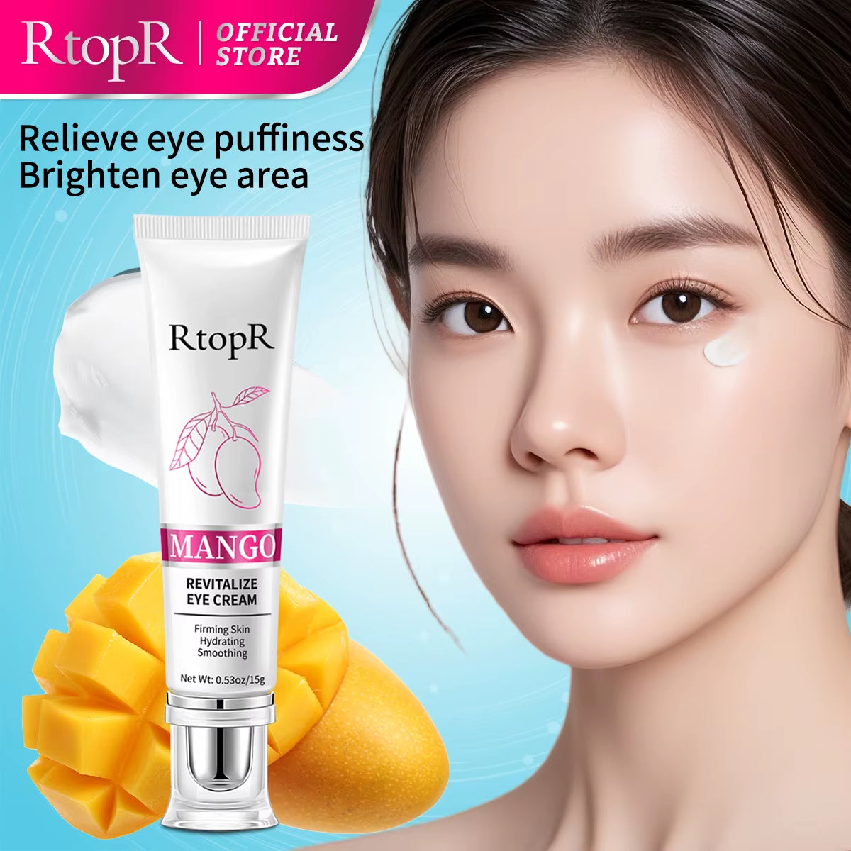 Anti-Wrinkle Eye Cream Mango Moisturizing Anti-Age Remove Dark Circles against Puffiness Bags Moisturizing Eye Care Cream