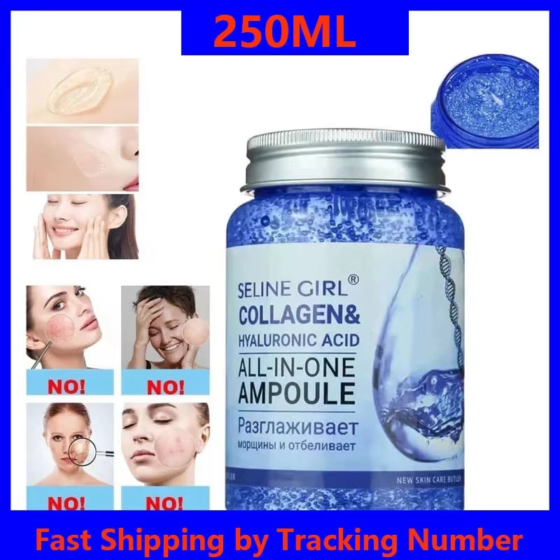 250Ml Serum for Face with Hyaluronic Acid and Collagen Seline Girl Farmstay Korean Cosmetics Face Anti-Wrinkle Skin Care Health