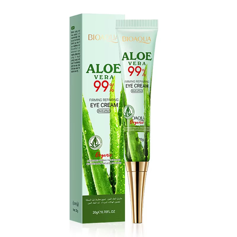 2Pcs/Kit BIOAQUA Aloe Vera Skin Care Sets Face Eye Cream Moisturizing Hydrating Firming Aloe Creams Face Skin Care Set