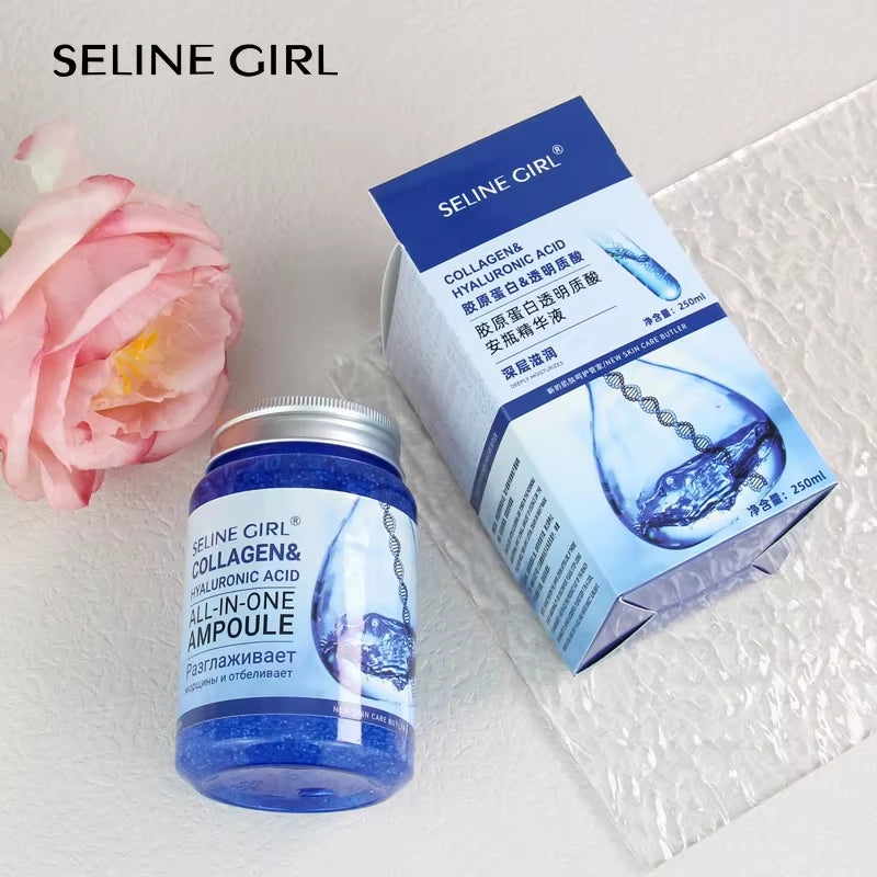 250Ml Serum for Face with Hyaluronic Acid and Collagen Seline Girl Farmstay Korean Cosmetics Face Anti-Wrinkle Skin Care Health