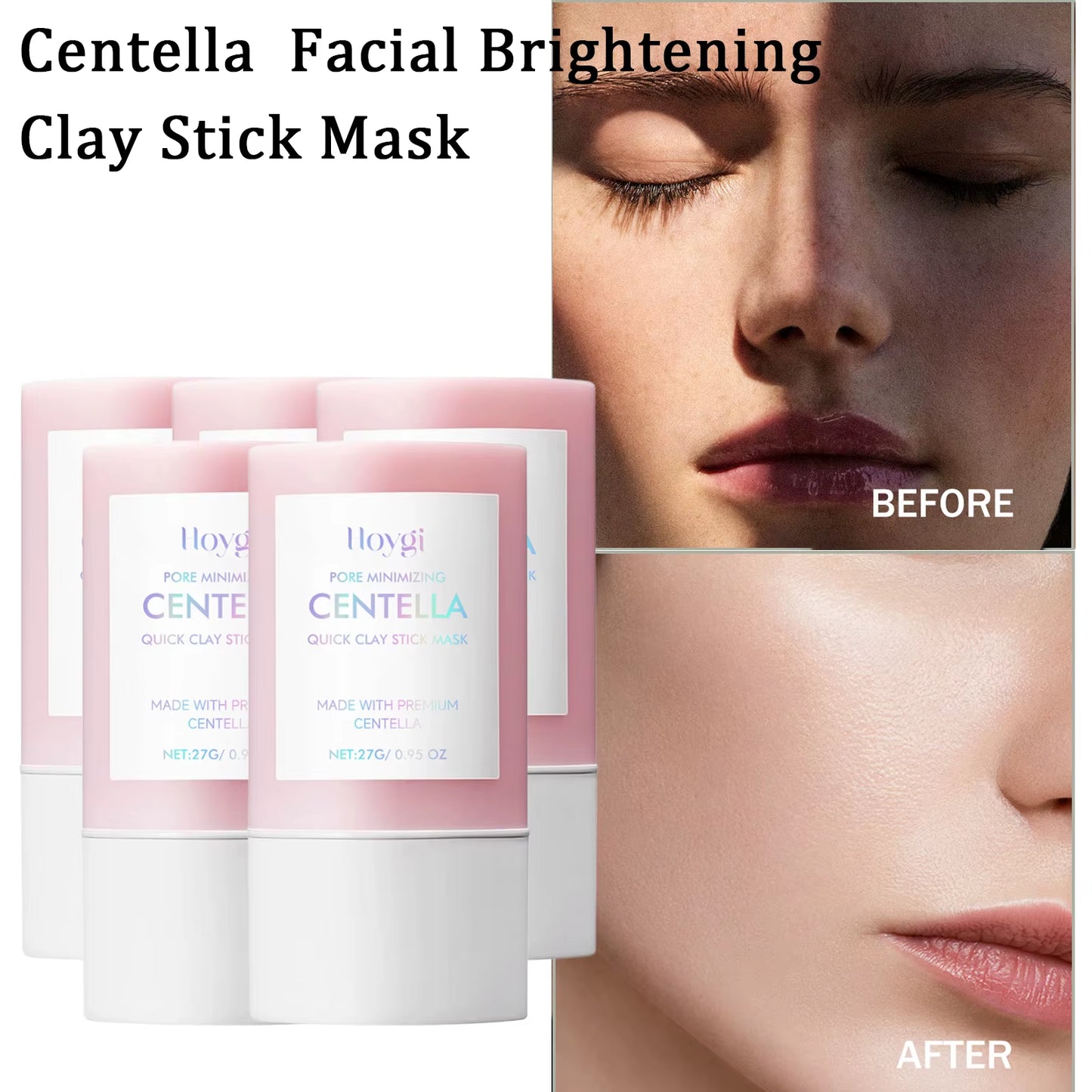 Centella Clay Stick Mask Pore Minimizing Quick Moisturizing Soothing Facial Brightening Face Mask Skin Care 27G