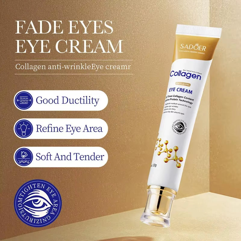 SADOER Collagen Skin Care Kit Eye Cream&Moisturizing Face Cream anti Dark Circles Anti-Aging Moisturizing Skincare Skin Care Set