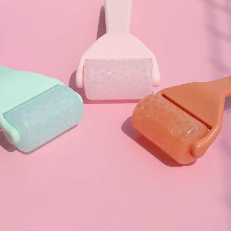 Ice Roller for Face Translucent Massageable Recyclable Anti-Wrinkle Skin Care Tools Beauty Instrument Orange Beautiful Skin