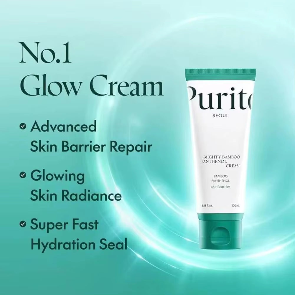 Purito Bamboo Moisturizing Cream Fade Dark Eye Circle Whiten Skin Soothing Collagen Repair Barrier Korea Original Skincare