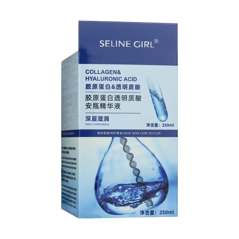 250Ml Serum for Face with Hyaluronic Acid and Collagen Seline Girl Farmstay Korean Cosmetics Face Anti-Wrinkle Skin Care Health