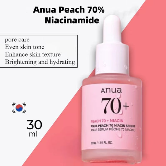 Anua Peach 70 Niacinamide Face Serum Brightening Moisturizing Whitening Essence Reduce Fine Lines Daily Skincare Beauty Products
