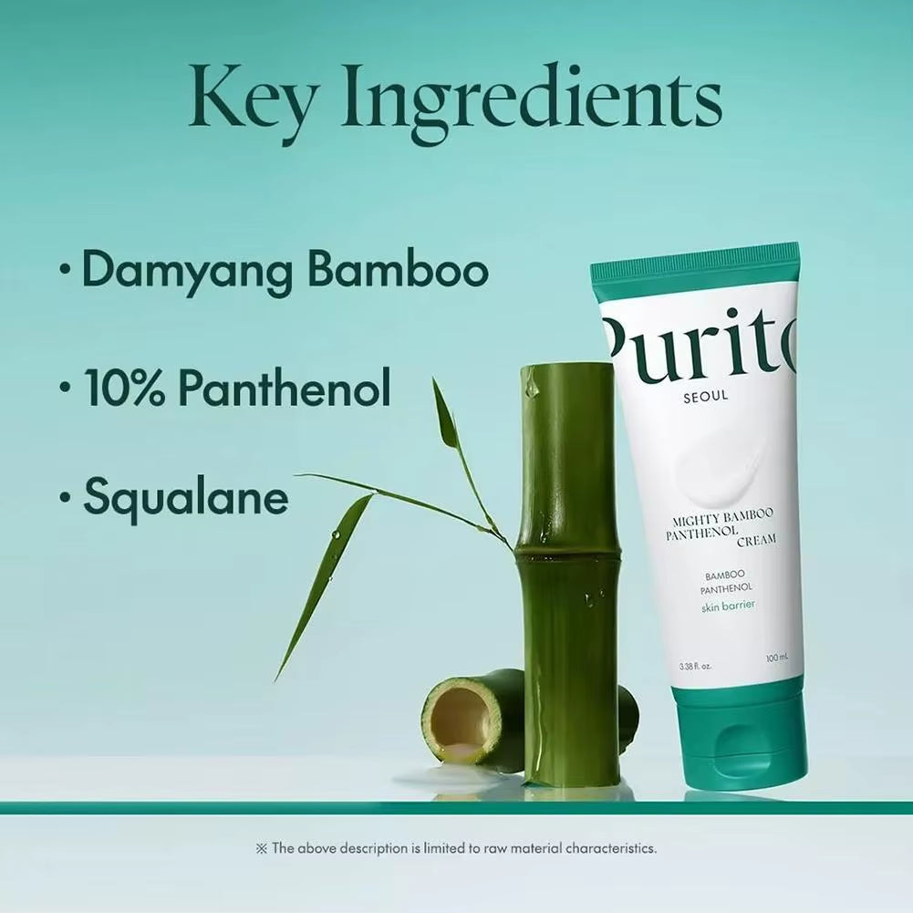 Purito Bamboo Moisturizing Cream Fade Dark Eye Circle Whiten Skin Soothing Collagen Repair Barrier Korea Original Skincare
