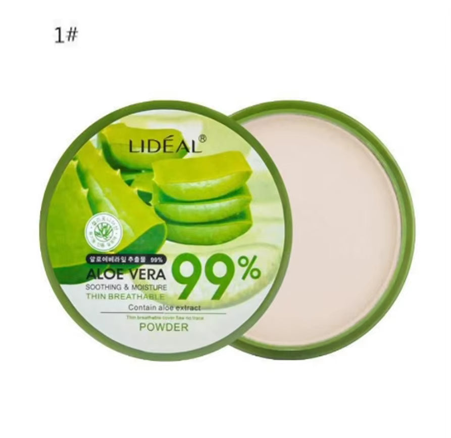 Foundation Makeup 99% Aloe Vera Softening Powder Waterproof Moisturizing Concealer Foundation Make up Face Contour Powder Brush