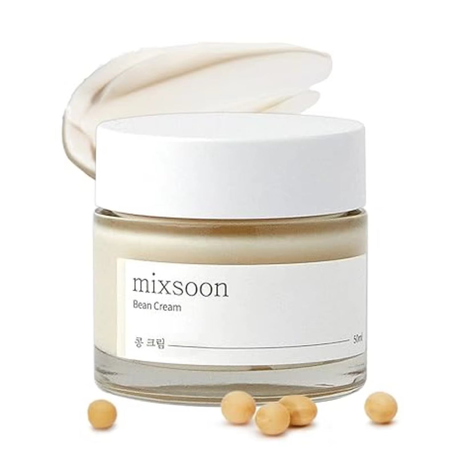 Mixsoon Bean Cream - Intensive Moisture Face Cream for Smooth, Nourished Skin, Pore & Sebum Care - Korean Skincare for Glass
