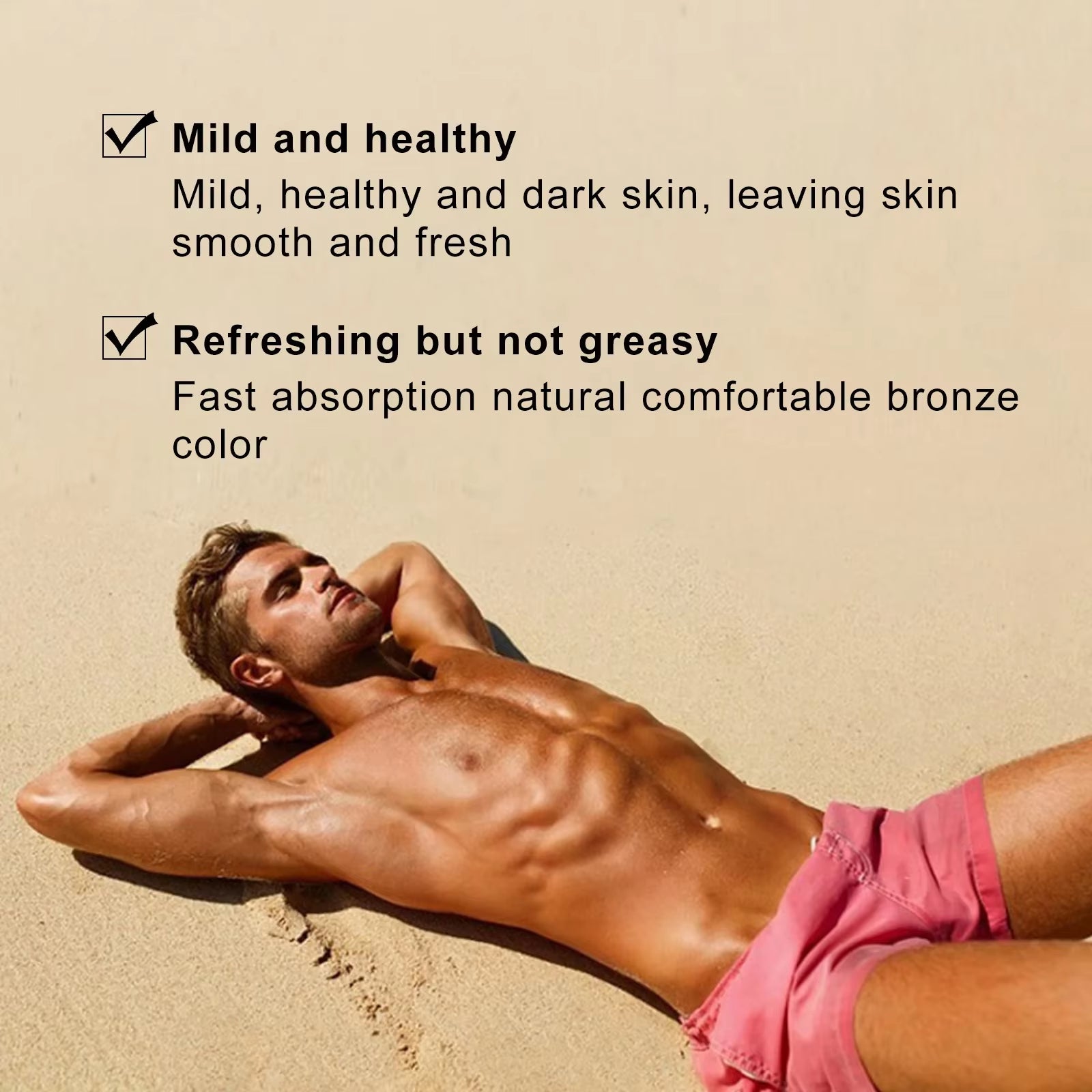 Soft Brown Self-Tanning Cream Intensive Tanning Outdoor Summer Beach Brown Bronzer Long Lasting Sunless Fake Tan Body Lotion