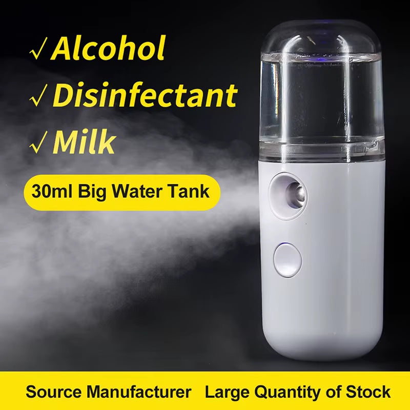 Mini Nano Spray Face Steamer Moisturizing Facial Sprayer Beauty Instrument USB Humidifier Nebulizer Beauty Skin Care Tools