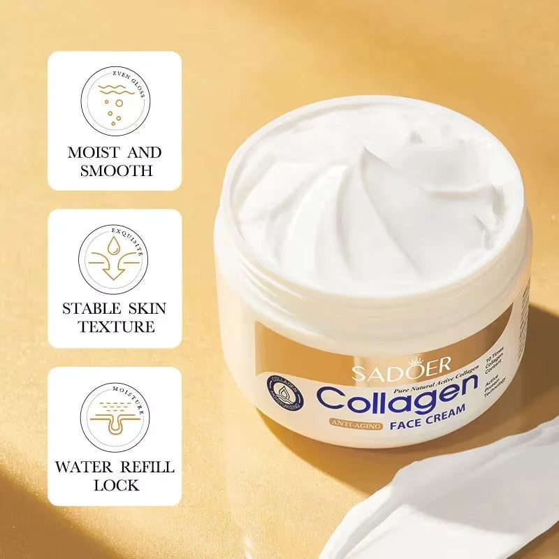 SADOER Collagen Skin Care Kit Eye Cream&Moisturizing Face Cream anti Dark Circles Anti-Aging Moisturizing Skincare Skin Care Set