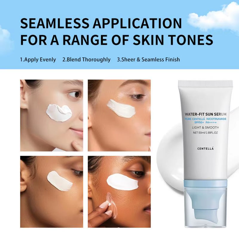Centella Sunscreen SPF 50 Centella Asiatica No Sticky Refreshing Sunscreen 50Ml Sunscreen Essence for Dry Oily Sensitive Skin