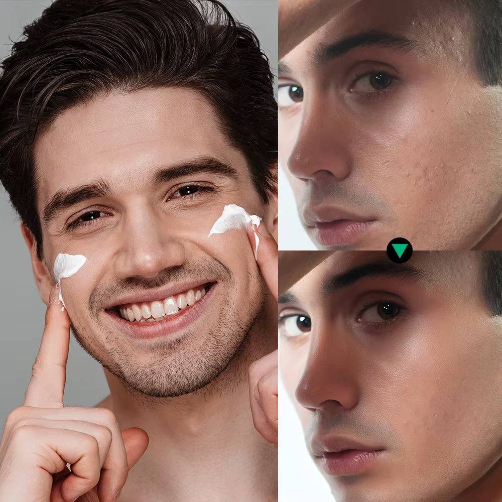 Lakerain Skin Care for Men Kit Oil Control Skin Firming Increase Hydrate Deep Cleaning Face 7 PCS per Set Travel Skin Care Kit