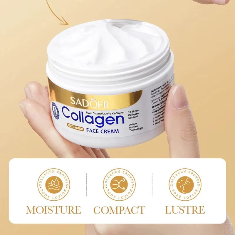 SADOER Collagen Skin Care Kit Eye Cream&Moisturizing Face Cream anti Dark Circles Anti-Aging Moisturizing Skincare Skin Care Set