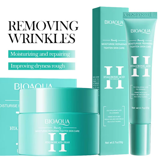 BIOAQUA Hyaluronic Acid Skin Care Sets Moisturizing Face Cream Anti-Aging anti Dark Circles Eye Cream Travel Size Skin Care