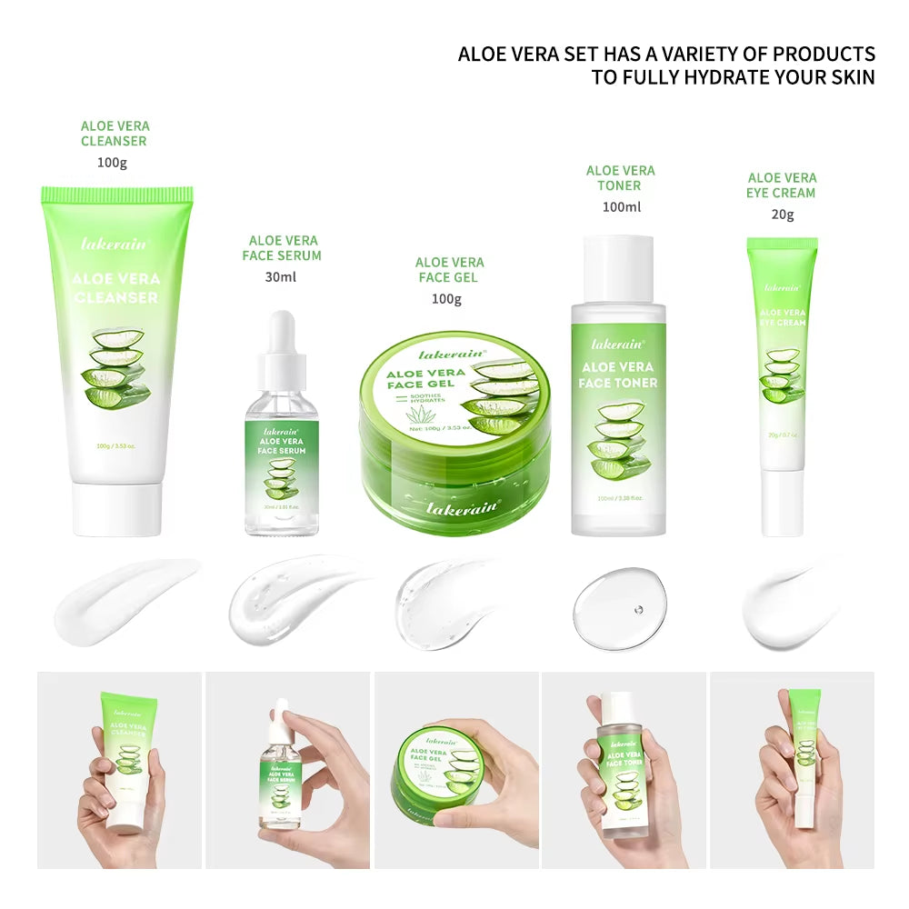 Multi-Skin Care Aloe Vera Skin Care Set Deep Moisturizing Deep Nourishment Whitening Brightening Hydrating Smooth Skin