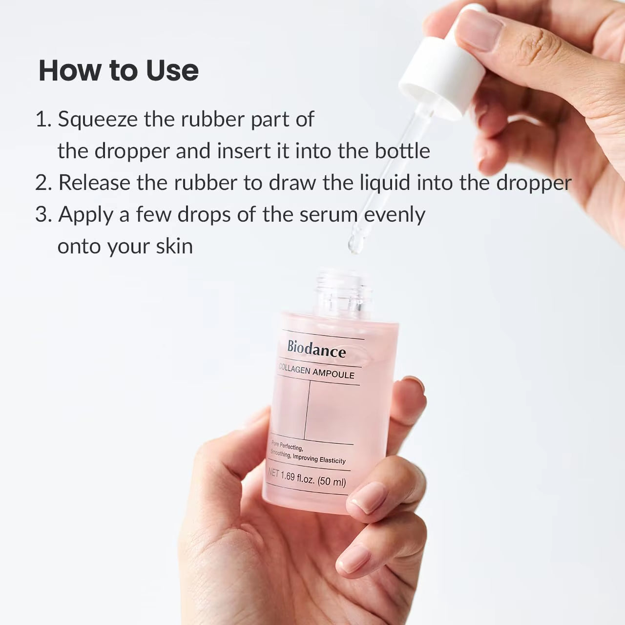 Biodance Collagen Ampoule Korean Collagen Serum for Face Improvement, Pore Tightening and Anti-Aging Facial Serum