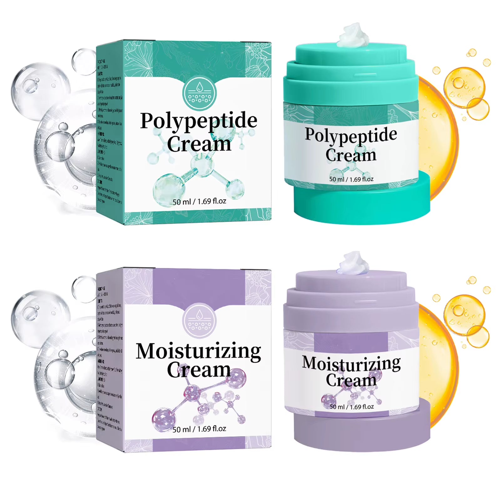 50Ml Polypeptide Moisturizing Face Cream Anti-Aging Anti-Wrinkle Polypeptide Moisturizing Cream Protein Moisturizing Facial Care